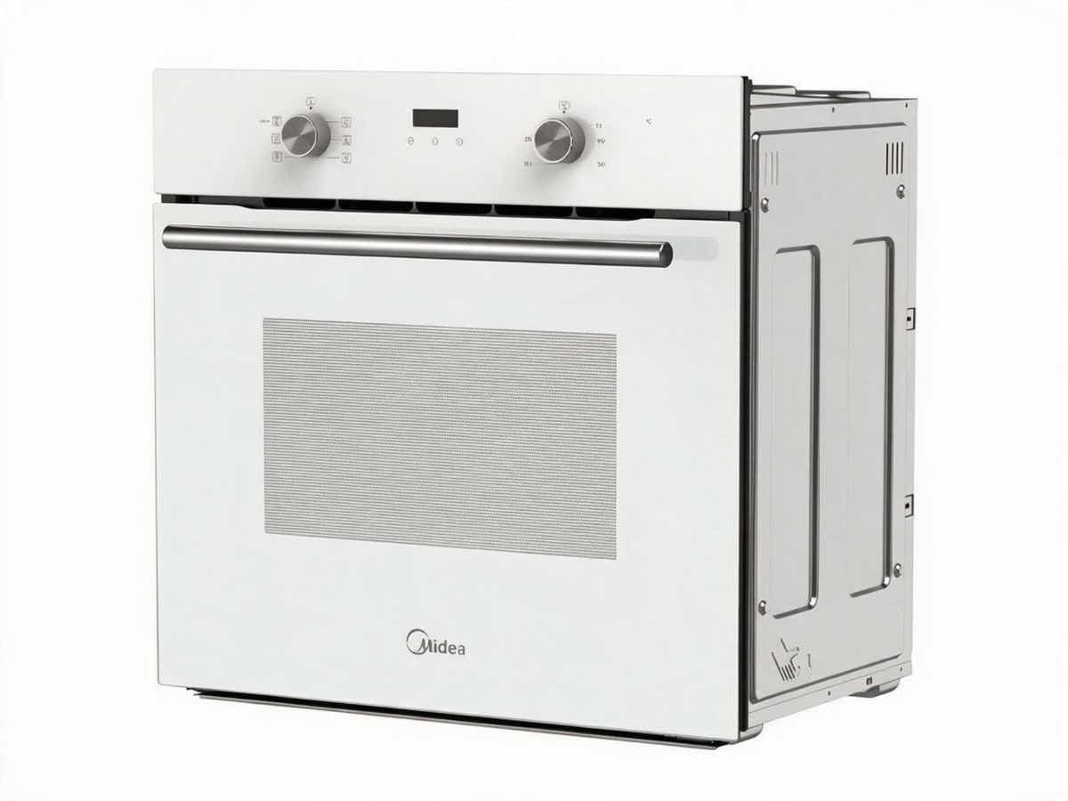 T Midea 6 Function Oven White glass