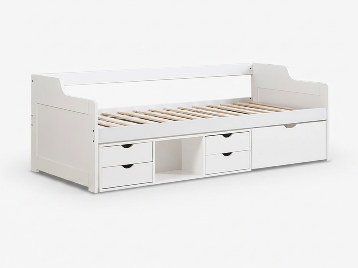 Herb Daybed with Drawers - White