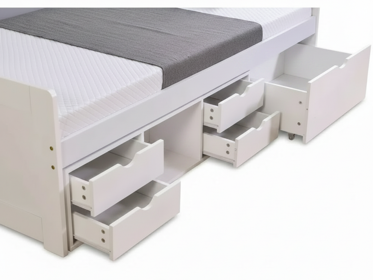 Herb Daybed with Drawers - White