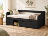 Herb Daybed with Drawers - Black