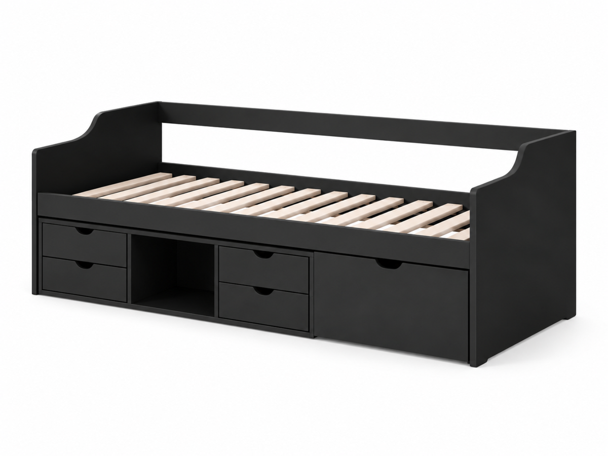 Herb Daybed with Drawers - Black