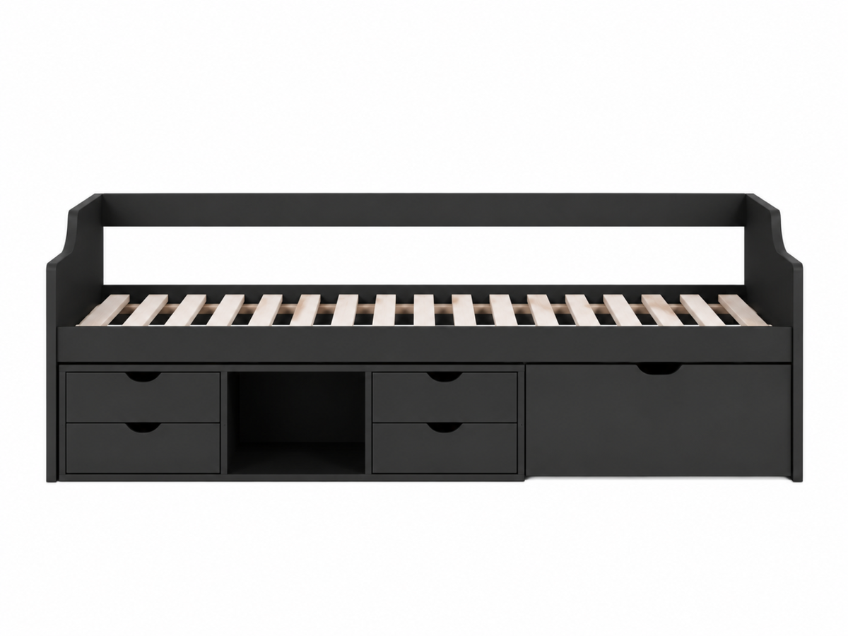 Herb Daybed with Drawers - Black