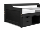 Herb Daybed with Drawers - Black