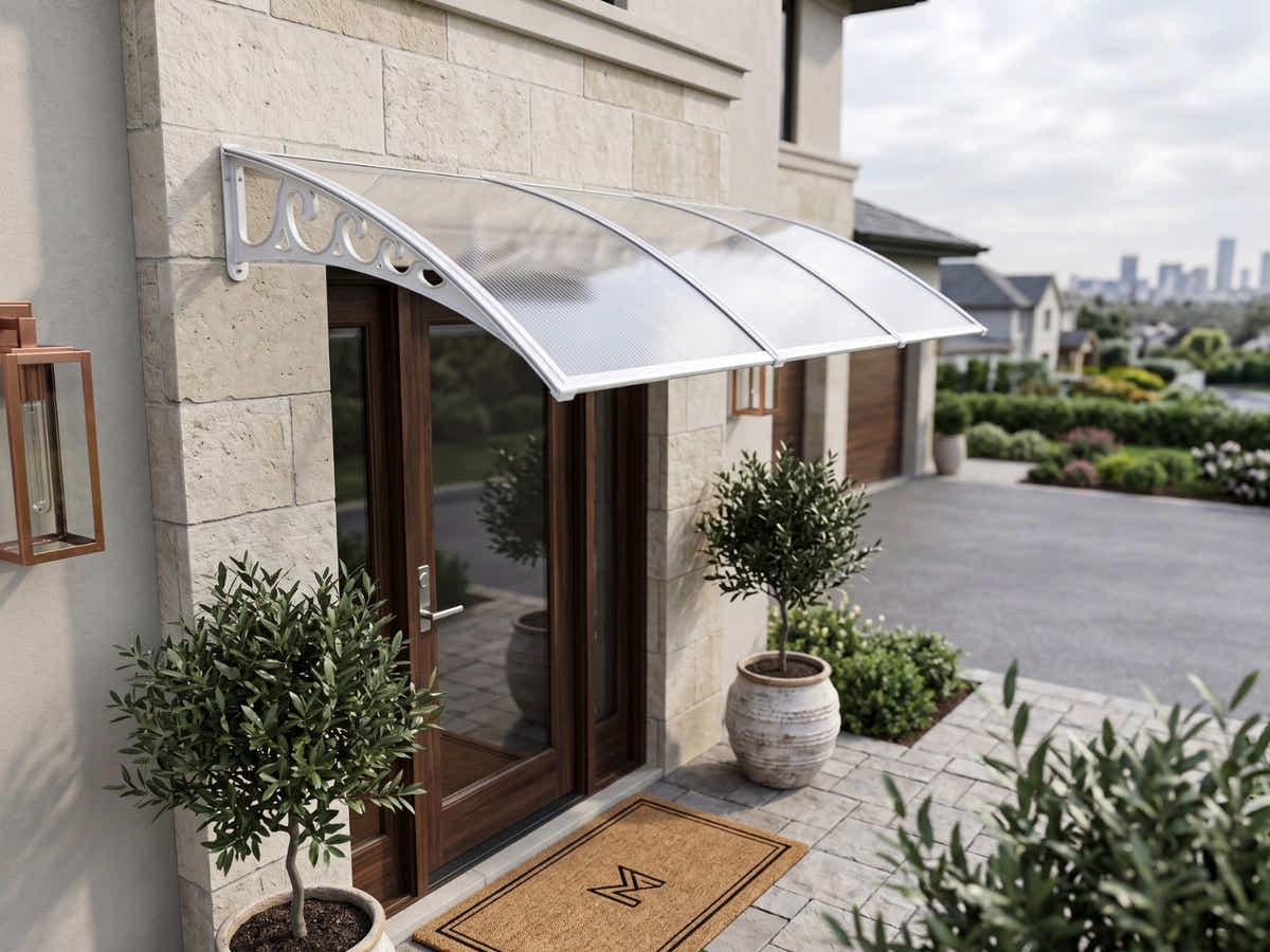 Grey Frame Window Awning 150cm x 300cm