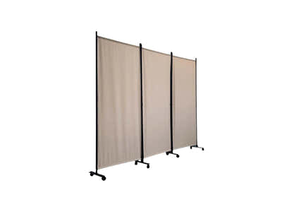 Fabric Room Divider 226x178cm - Sand