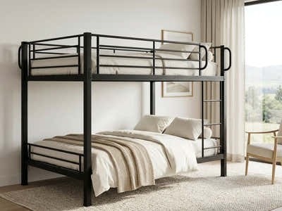 Easy Fix Metal Bunk Bed - Black