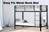EASY FIX METAL BUNK BED BLACK