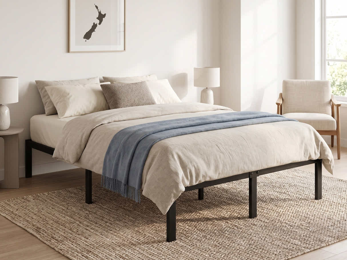 Xclusive Metal Platform Bed Frame - NZ King