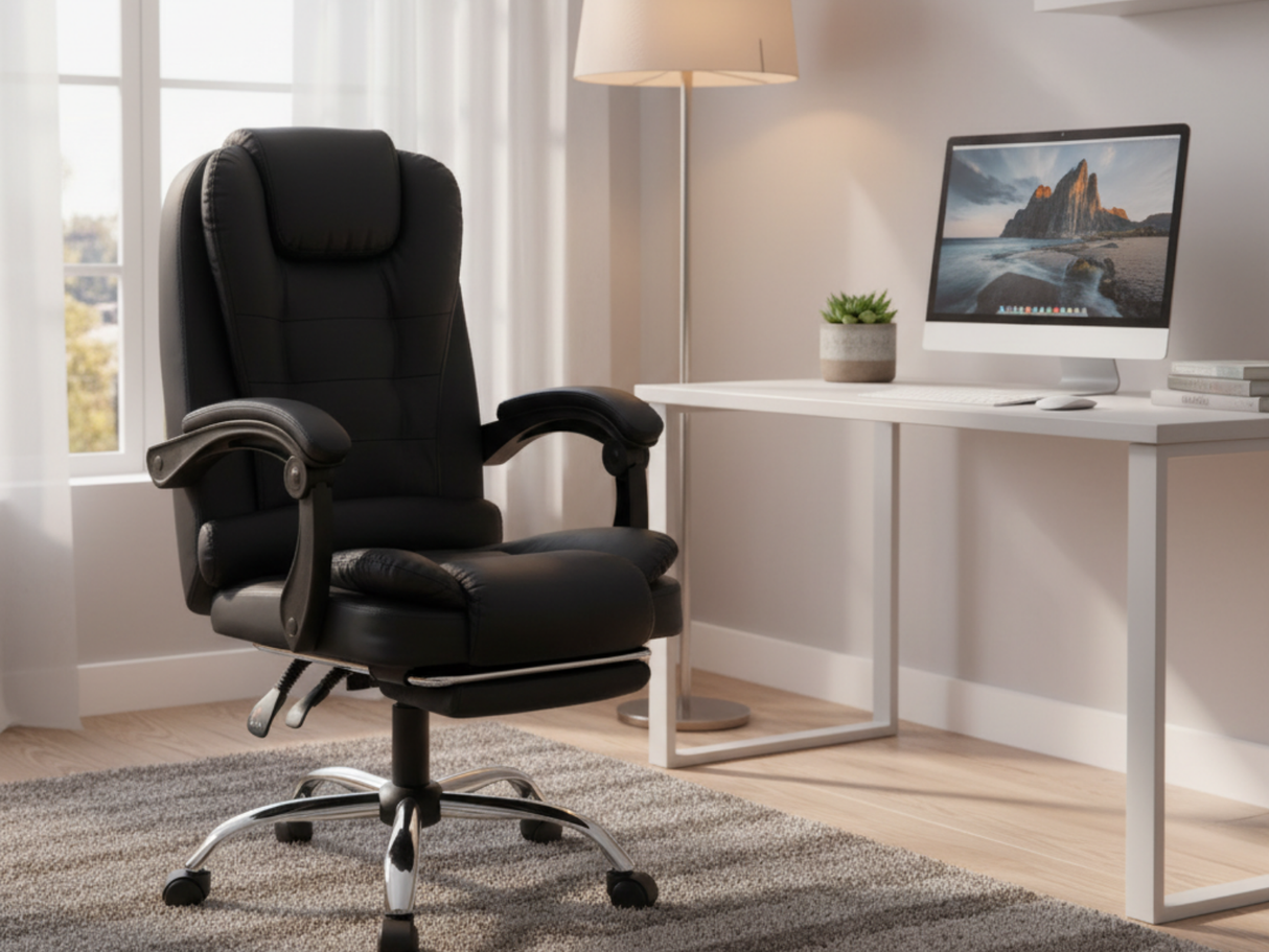 Hermia Massage Office Chair PVC - Black
