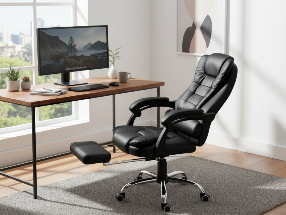 Hermia Massage Office Chair PVC - Black