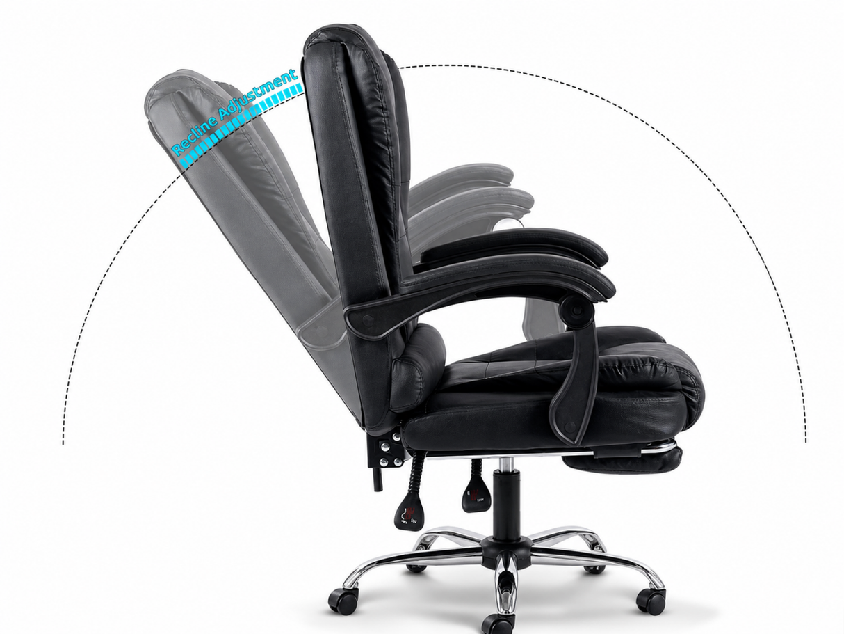 Hermia Massage Office Chair PVC - Black