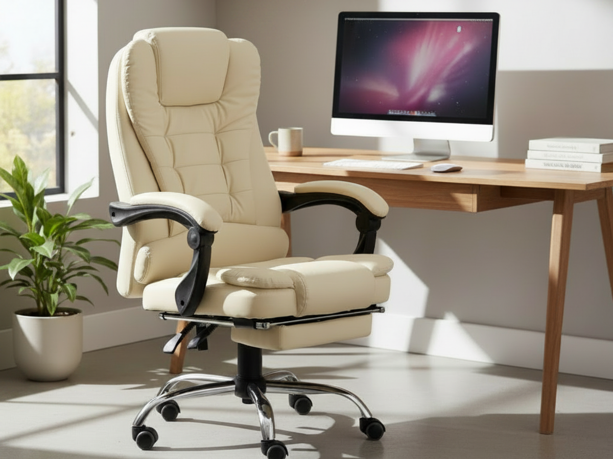Hermia Massage Office Chair PVC - Beige