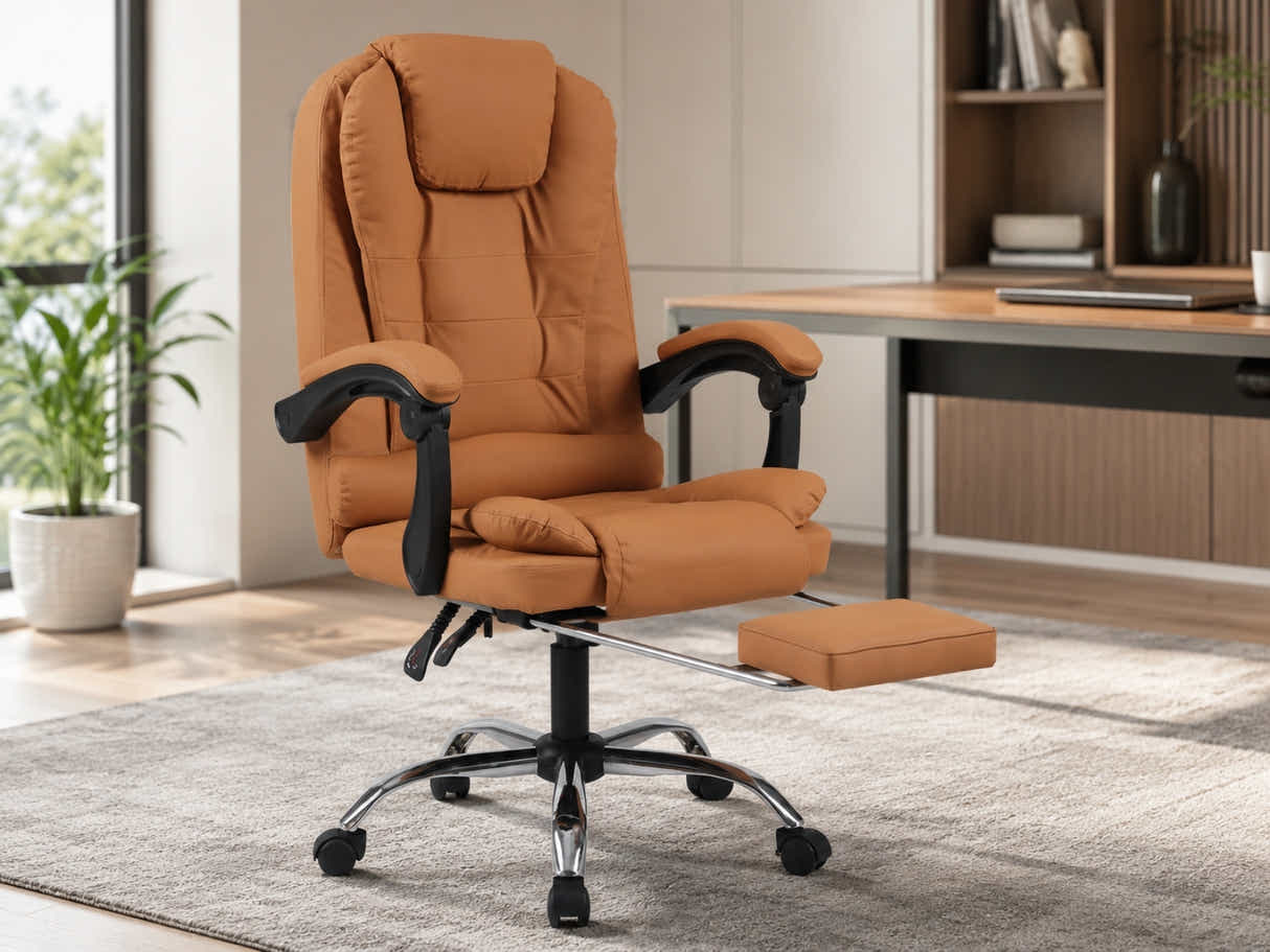 Hermia Massage Office Chair PVC - Brown