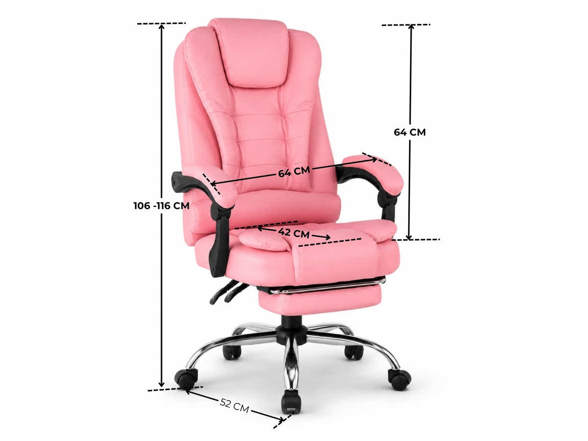 Hermia Massage Office Chair PVC - Pink