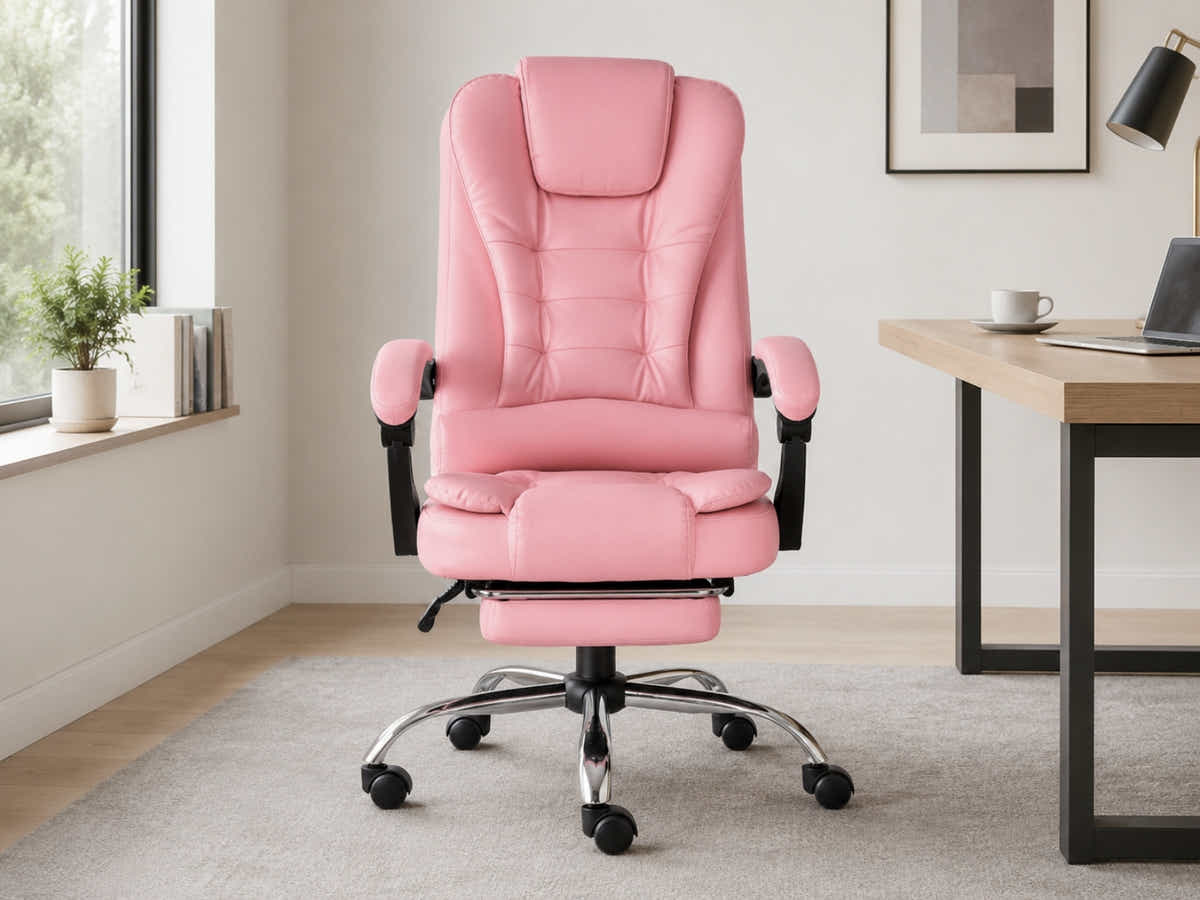 Hermia Massage Office Chair PVC - Pink