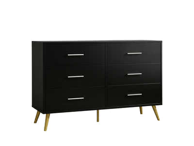 6-Drawer Cabinet - Black