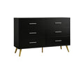6-Drawer Cabinet - Black