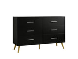 6-Drawer Cabinet - Black