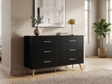 6-Drawer Cabinet - Black