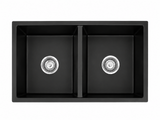 Granite Composite Sink 7745D Black with Overflow