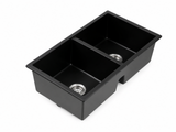 Granite Composite Sink 7745D Black with Overflow