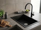 Granite Composite Sink 7045 Black with Overflow