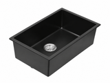 Granite Composite Sink 7045 Black with Overflow