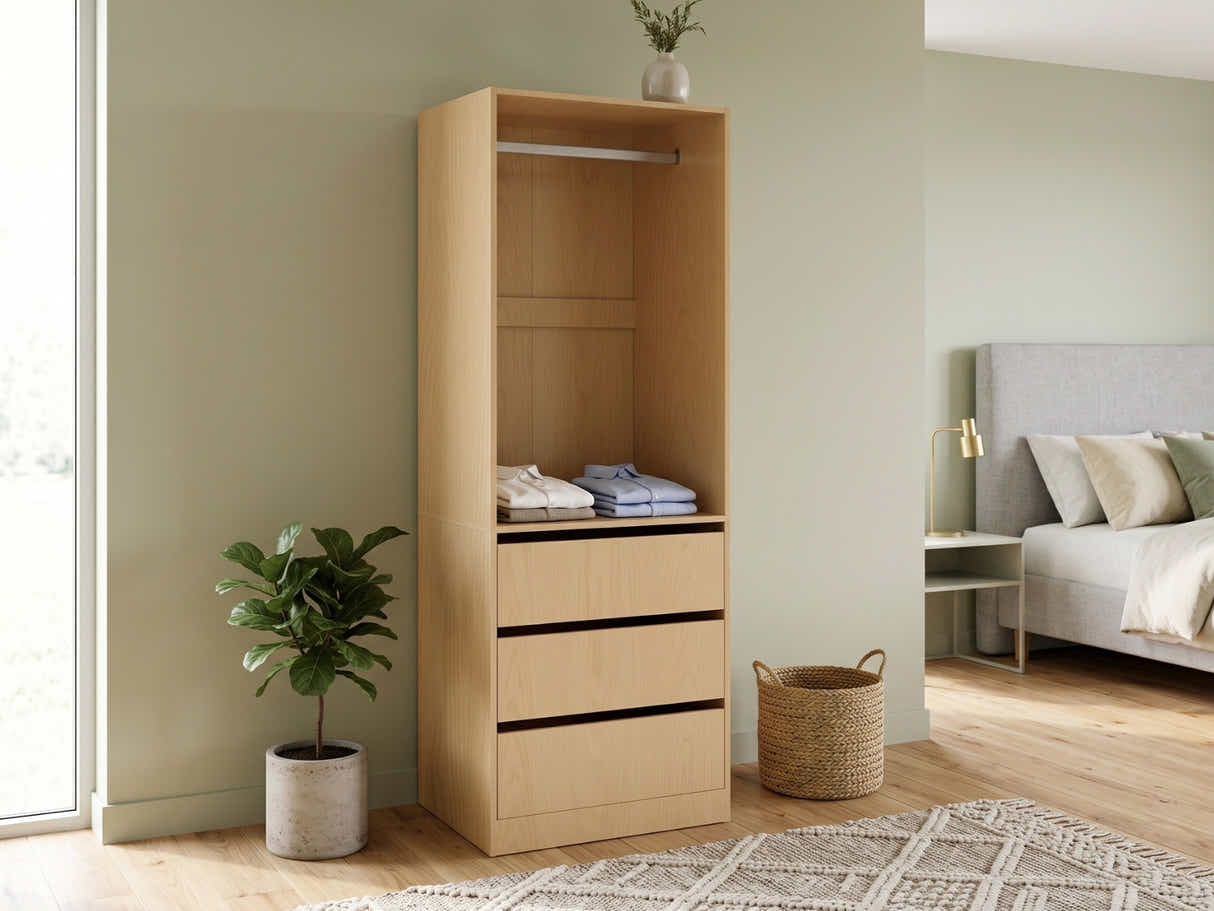 DS Mattone 3-Drawer Wardrobe with Hanging