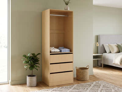 DS Mattone 3-Drawer Wardrobe with Hanging