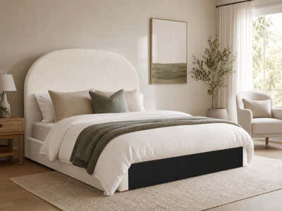 Xclusive Hanley Headboard Chenille Beige - Double