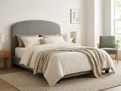 Xclusive Aylton Headboard Chenille Grey - Queen
