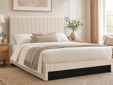Xclusive Coleford Headboard Chenille Beige - Queen