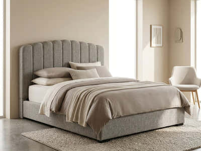 Xclusive  Purton Headboard Chenille Grey - Queen
