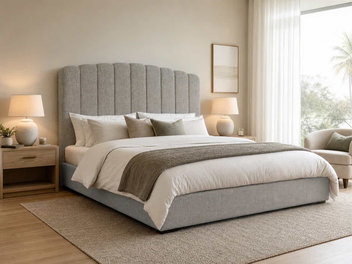 Xclusive  Purton Headboard Chenille Grey - King
