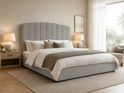 Xclusive  Purton Headboard Chenille Grey - King