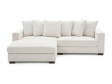 Daury L Shaped Sofa Corduroy - Beige