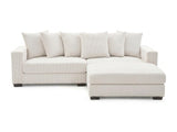 Daury L Shaped Sofa Corduroy - Beige