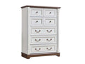 DS 7-Drawer Chest - Antique White & Rustic Brown
