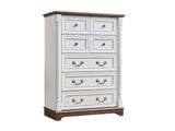 DS 7-Drawer Chest - Antique White & Rustic Brown