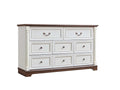 DS 8-Drawer Chest - Antique White & Rustic Brown