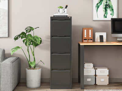 DS Mason Steel 4-Drawer File Cabinet