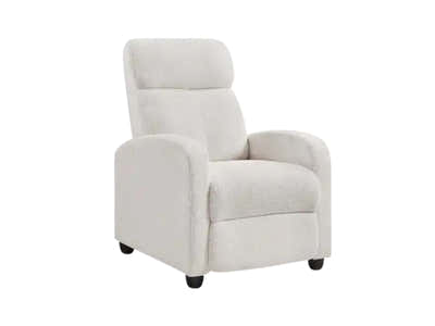 Austen Push Back Recliner Chair - White Boucle