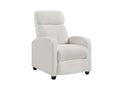 Austen Push Back Recliner Chair - White Boucle