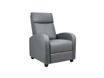 Austen Push Back Recliner Chair PVC - Grey