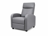 Austen Push Back Recliner Chair PVC - Grey