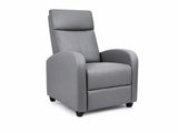 Austen Push Back Recliner Chair PVC - Grey