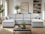 Jonpony 6-Piece Modular Sofa Set - Light Grey