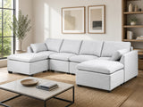 Jonpony 6-Piece Modular Sofa Set - Light Grey