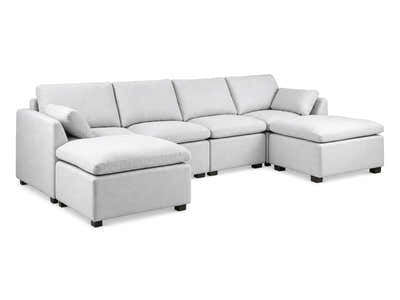 Jonpony 6-Piece Modular Sofa Set - Light Grey