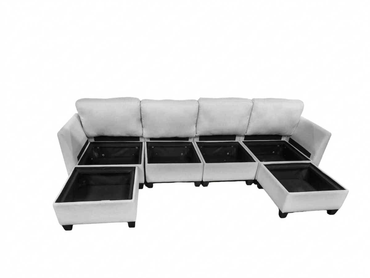Jonpony 6-Piece Modular Sofa Set - Light Grey